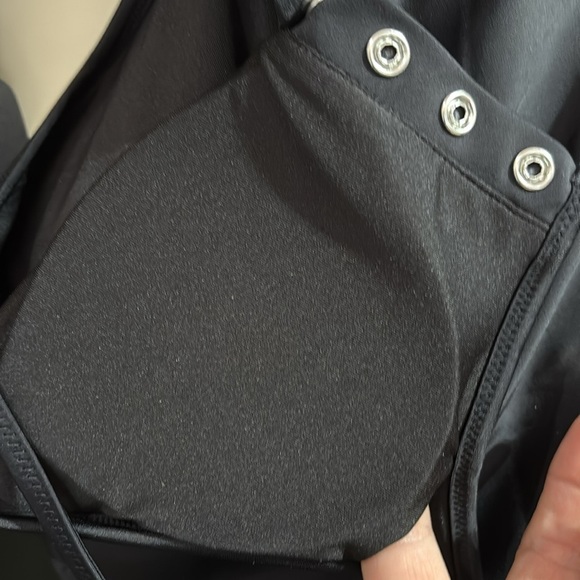 UpWest Henley snap front,high cut thigh,removable pads, thin straps 1 piece swim - Picture 7 of 12